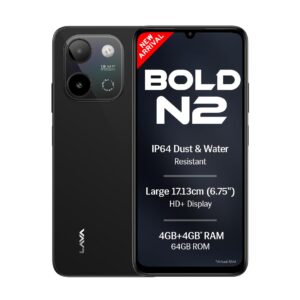 Lava Bold N2 (Indus Black, 4 GB RAM, 64 GB Storage)