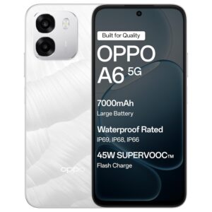Oppo A6 5G (Ice White, 4GB RAM,128GB Storage)
