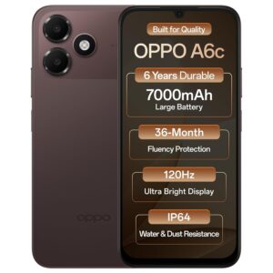 Oppo A6c 4G (Stone Brown, 4GB RAM, 128GB Storage)