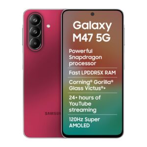 Samsung Galaxy M47 5G (Rogue Red, 6GB RAM, 128GB Storage)